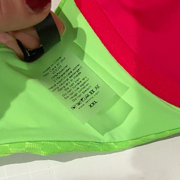 🆕 REVOLVE ✨ Bikini top hot pink neon green lime - Picture 5 of 6